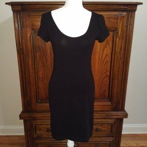H&M Basic Scoop Neck Black Knit Dress
